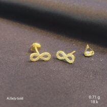 حلق بناتي ذهب عيار 18