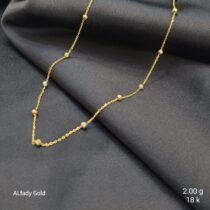 سلسلة خرز بناتي ذهب عيار 18⁩