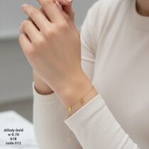 سوار ذهب عيار 18 أنيق بتصميم مفتاح الحياة –| كود b012