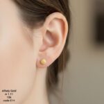 حلق ذهب عيار 18 دائري سادة – Alfady Gold | تصميم بسيط وأنيق