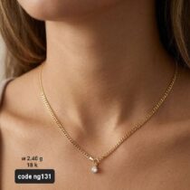 سلسلة ذهب بناتي عيار 18 بتصميم ناعم