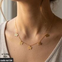 كوليه ذهب عيار 18 بناتي