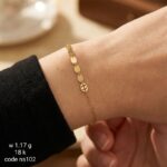 سلسلة بناتية راقية من الذهب عيار 18