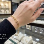 انسيال ذهب بناتي عيار 18 بتصميم فاخر