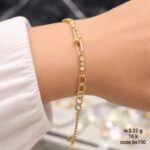 انسيال ذهب عيار 18 بناتي أنيق