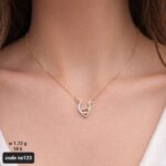 سلسلة بناتية عصرية من الذهب عيار 18