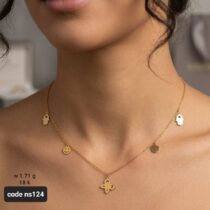 كوليه ذهب بتصميم عصري للبنات