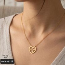 قلادة ذهب بناتي عصرية - تصميم أنيق