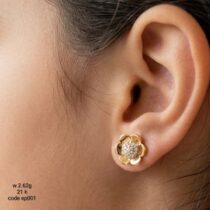 حلق ذهب بناتي عيار 21 قيراط