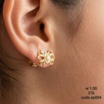 حلق ذهب بناتي عيار 21