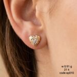 حلق ذهب بناتي عيار 21