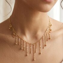 سلسلة ذهب عيار 18 بناتية بتصميم أنيق