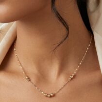 سلسلة بناتي ذهب عيار 18 قيراط بتصميم أنيق