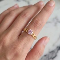 خاتم ذهب بناتي أنيق عيار 21