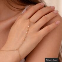 انسيال ذهب عيار 18 بتصميم رقيق وجذاب