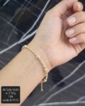 انسيال ذهب عيار 18 بتصميم أنيق ورقيق