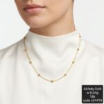 سلسلة ذهب عيار 18 بتصميم أنيق ورقيق