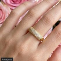 خاتم ذهب عيار 21 بتصميم أنيق وجذاب يضفي لمسة من الرقي