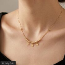 سلسلة ذهب عيار 18 بتصميم أنيق وعصري يناسب الأميرات الصغيرات