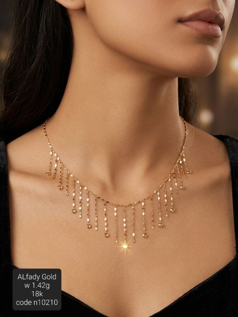 سلسلة ذهب عيار 18 بتصميم راقي وعصري