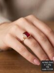 خاتم ذهب بناتي عيار 18 بتصميم أنيق ومميز