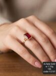 خاتم ذهب عيار 18 بتصميم رقيق ومميز لكل المناسبات